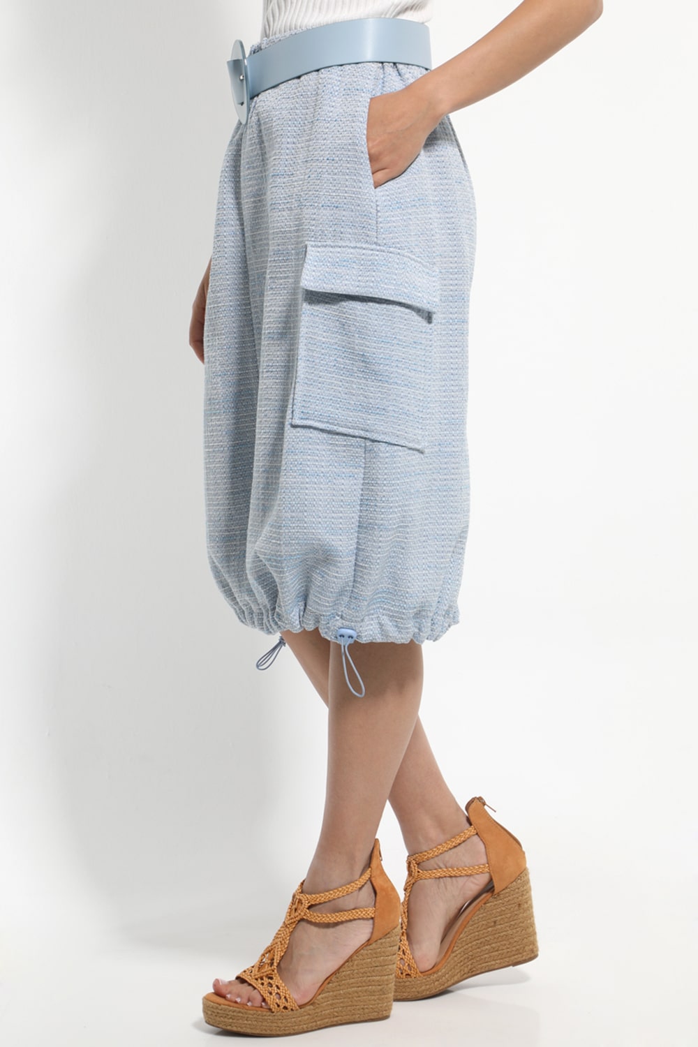 ΦΟΥΣΤΑ CARGO TWEED ΜΕ ΛΑΣΤΙΧΟ