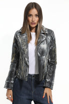 Biker από τεχνόδερμα με glitter