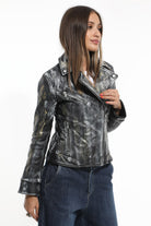 Biker από τεχνόδερμα με glitter