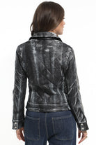 Biker από τεχνόδερμα με glitter