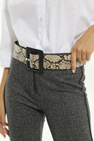 Φαρδιά ζώνη snake print